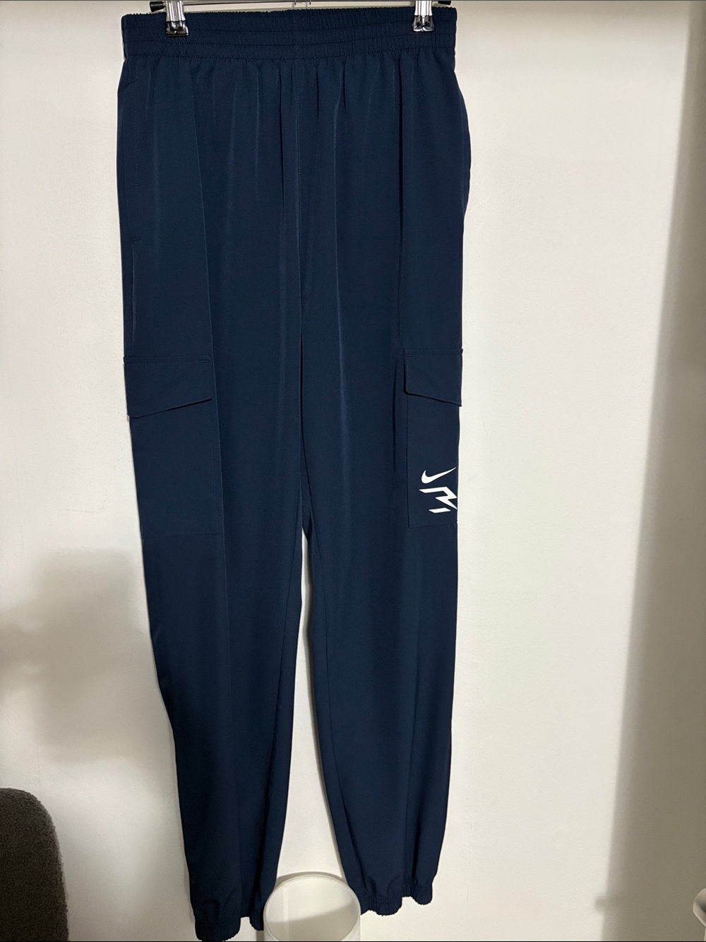 Nike 3Brand Navy Cargo Track Joggers with White Logo
